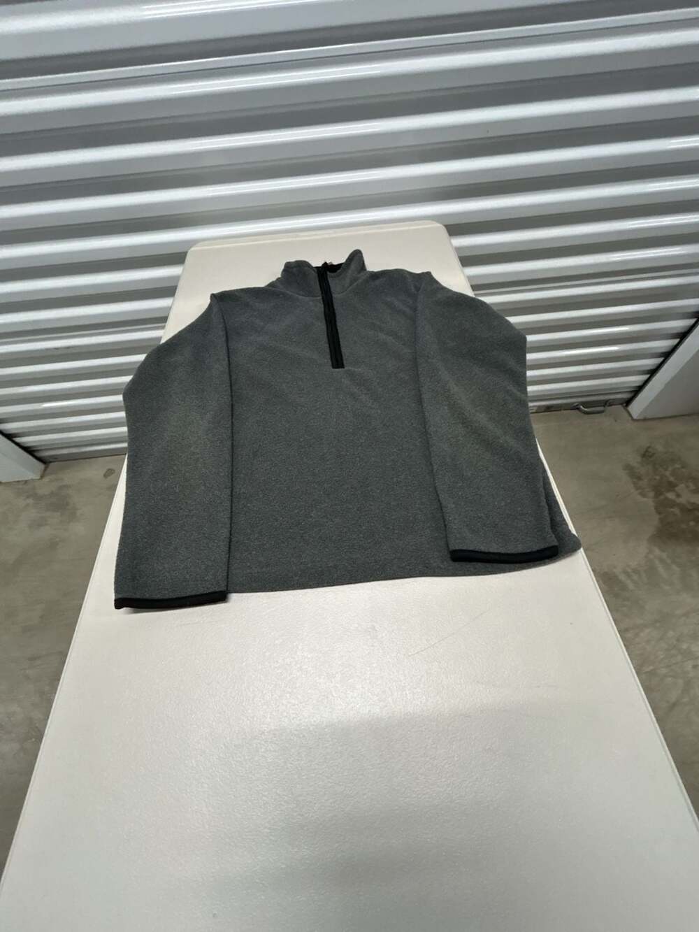 Energie Mens Gray 1/4 Zip Fleece Pullover Sweater Size L